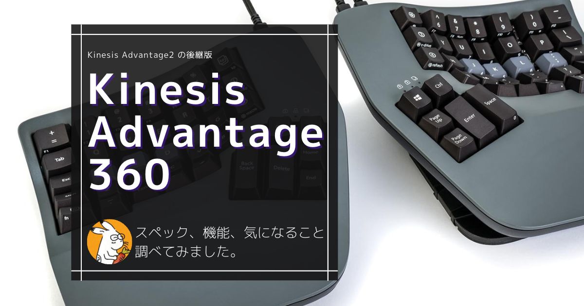 クラシカルレインボーハッピーバード kinesis advantage 360 有線接続