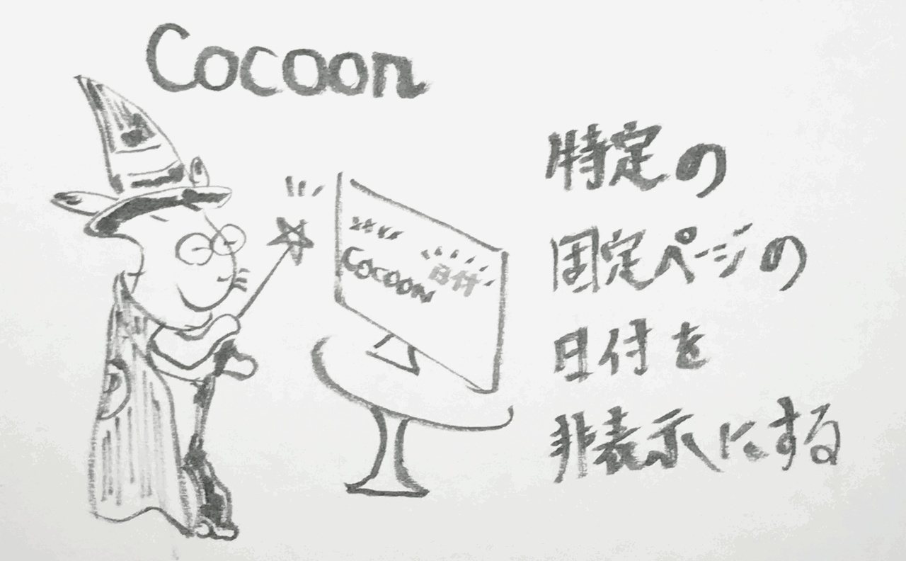 Cocoon特定固定ページの日付オフ