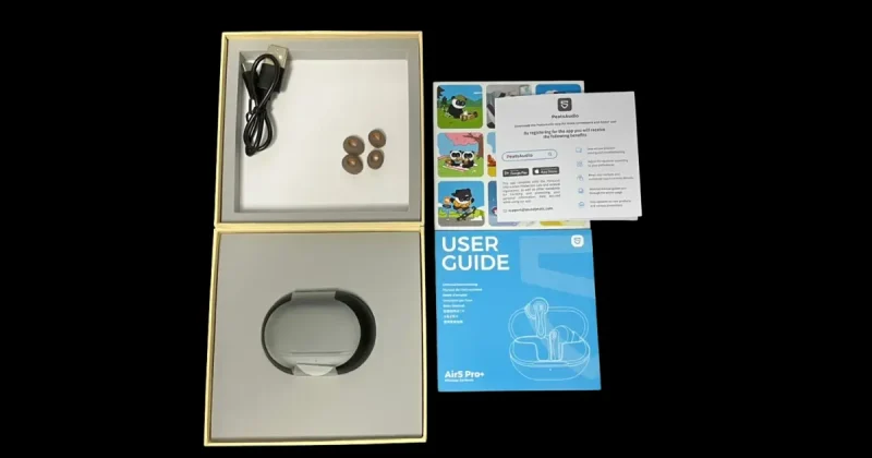 Soundpeats Air5 Pro+ のBoxの中身のイメージ